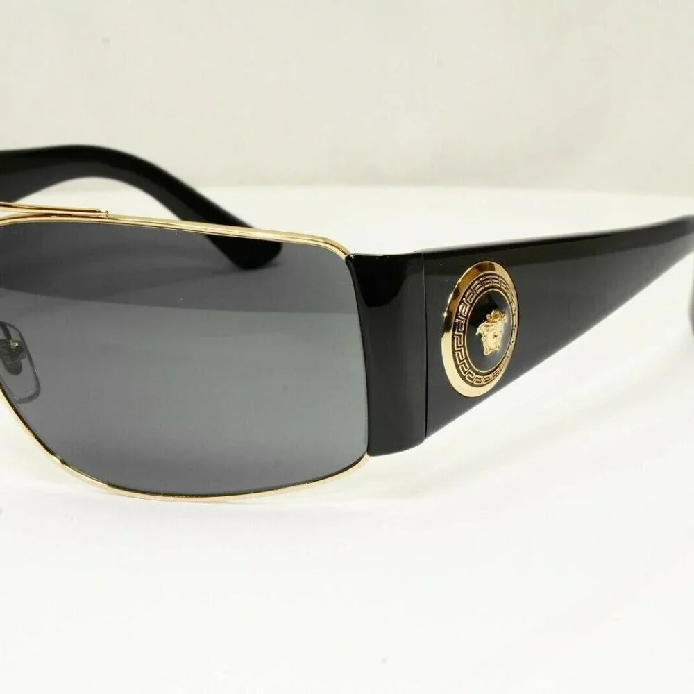 Versace Men's Medusa Black Sunglasses